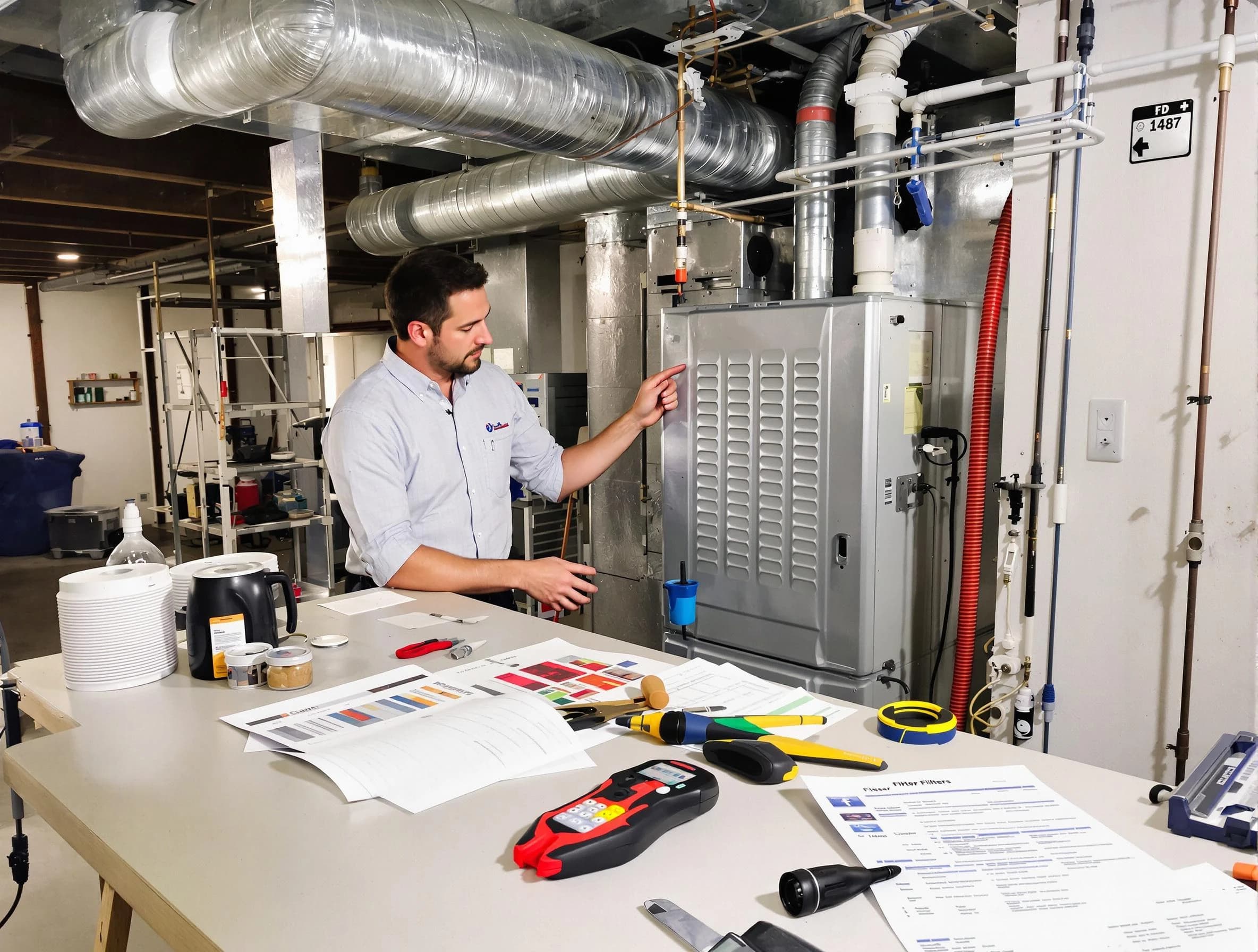 El Cerro Mission Air Duct Cleaning inspector conducting detailed filter system evaluation using professional diagnostic tools in El Cerro Mission